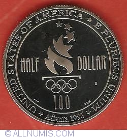 Image #2 of Half Dollar 1996 S - Jocurile Olimpice de la Atlanta 1996 - Fotbal