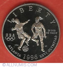 Image #1 of Half Dollar 1996 S - 1996 Atlanta Olympics Games - Soccer