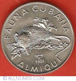 Image #2 of 1 Peso 1981 - Cuban Fauna - Almiqui