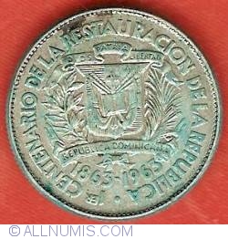 Image #1 of 25 Centavos 1963 - Centrenary of Restauration of the Republic