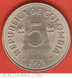 Image #1 of 5 Pesos 1971 - 6th Panamerican Games Cali