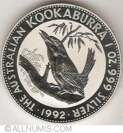 Image #2 of 1 Dolar 1992 - Kookaburra