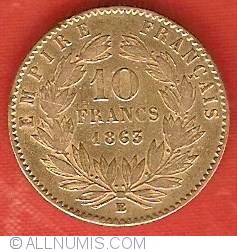 Image #2 of 10 Francs 1863 BB