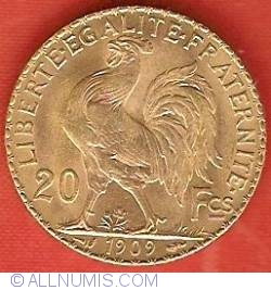 Image #2 of 20 Francs 1909