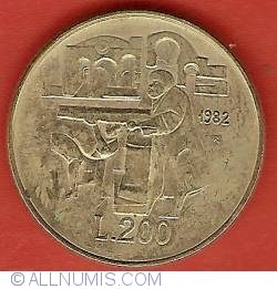 Image #2 of 200 Lire 1982 R - Social Conquests