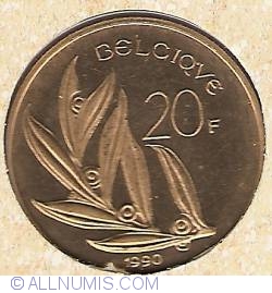 Image #2 of 20 Francs 1990 (belgique)