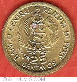 Image #2 of 25 Centavos 1965 - 400th Anniversary of Lima Mint
