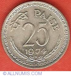 Image #2 of 25 Paise 1974 (B)