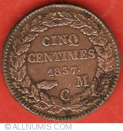 Image #2 of 5 Centimes 1837