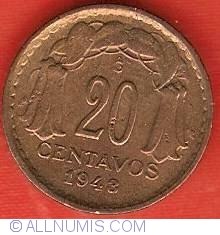 Image #2 of 20 Centavos 1943