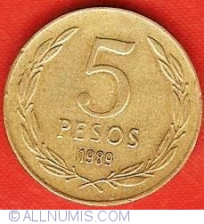 Image #2 of 5 Pesos 1989