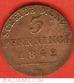 3 Pfennige 1842 D