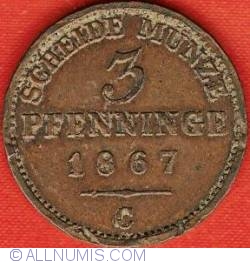 Image #2 of 3 Pfennige 1867 C