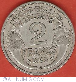Image #2 of 2 Francs 1948 B