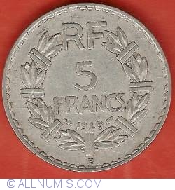 Image #2 of 5 Francs 1949 B