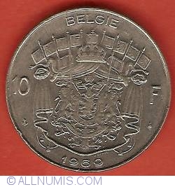 Image #2 of 10 Francs 1969 (België)