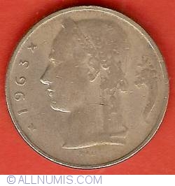 Image #2 of 5 Francs 1963 (Belgique)