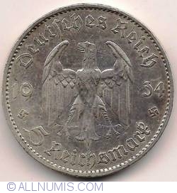 5 Reichsmark 1934 G
