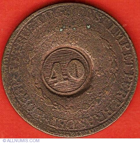 40 Reis 1835 - countermark 