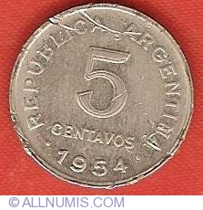 Image #1 of 5 Centavos 1954