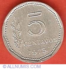 Image #2 of 5 Centavos 1973