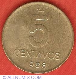 Image #2 of 5 Centavos 1988