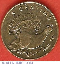 5 Centims 2002 - Male Turkey