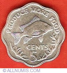 Image #2 of 5 Cents 1977 - FAO