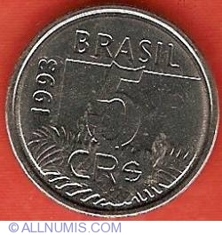 Image #1 of 5 Cruzeiros Reais 1993