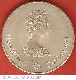 Image #1 of 5 Dolari 1973 - Jocurile Olimpice de la Montreal - Harta Americii de Nord