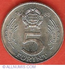Image #2 of 5 Forint 1983 - FAO
