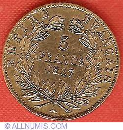 Image #2 of 5 Francs 1867