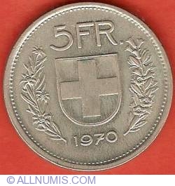 Image #2 of 5 Francs 1970