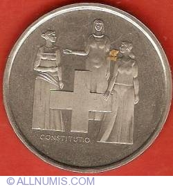 Image #2 of 5 Francs 1974 - 100th Anniversary - Revision of Constitution