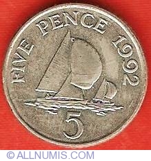Image #2 of 5 Pence 1992