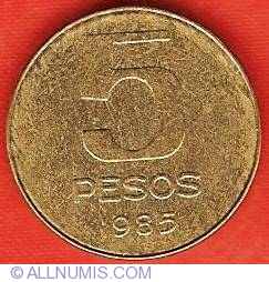 5 Pesos 1985