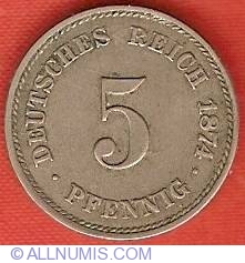 Image #1 of 5 Pfennig 1874 A