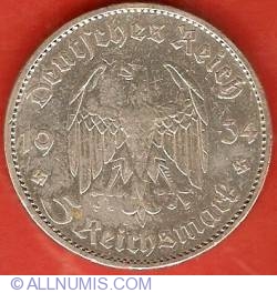Image #1 of 5 Reichsmark 1934 A