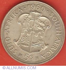 Image #1 of 5 Shillings 1960 - 50th Anniversary Union of South Africa