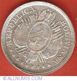 Image #1 of 50 Centavos 1893 (1/2 Boliviano)