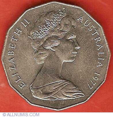 50 Cents 1977 - Queen's Silver Jubilee, Commemorative - Monarchy