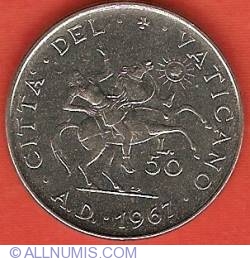 Image #2 of 50 Lire 1967 (V)