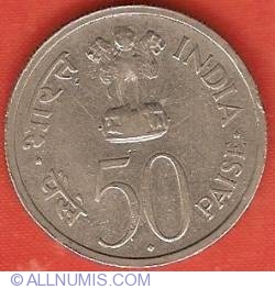 50 Paise 1964 (B) - Jawaharlal Nehru - English