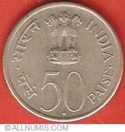 50 Paise 1964 (B) - Jawaharlal Nehru - Hindi
