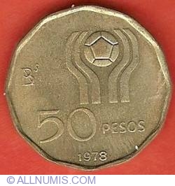 Image #2 of 50 Pesos 1978 - World Soccer Championships