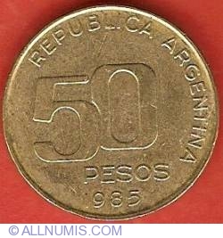 50 Pesos 1985 - 50th Anniversary of Central Bank