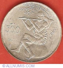 Image #2 of 500 Lire 1981 - 2000th Anniversary - Virgil's Death