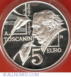 Image #2 of [PROOF] 5 Euro 2007 R - 50th Anniversary Death of Arturo Toscanini