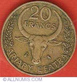 Image #1 of 20 Francs (4 Ariary) 1989