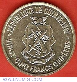 Image #1 of 25 Francs 1987